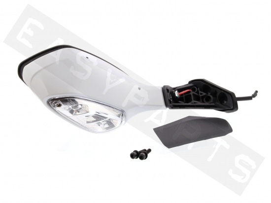 Rearview mirror left SYM GTS 125-300I 2012-2020 Pearl White (WH-300P)